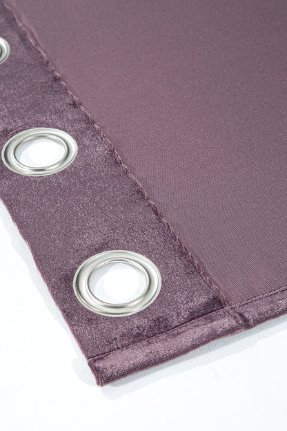 Kadife Halkalı Fon Perde Mor 140x260