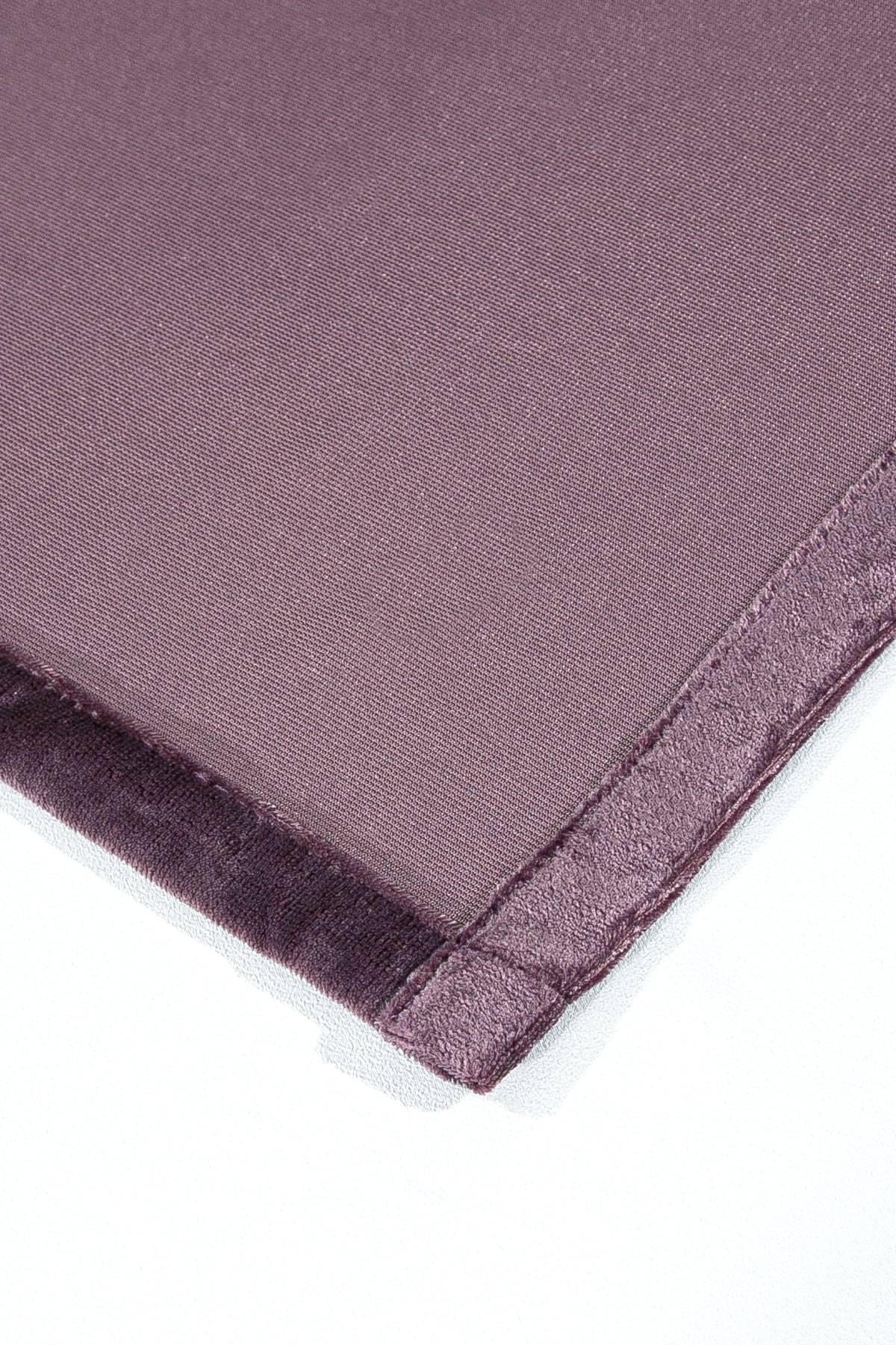Kadife Halkalı Fon Perde Mor 140x260