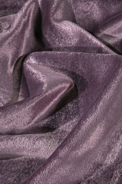 Kadife Halkalı Fon Perde Mor 140x260