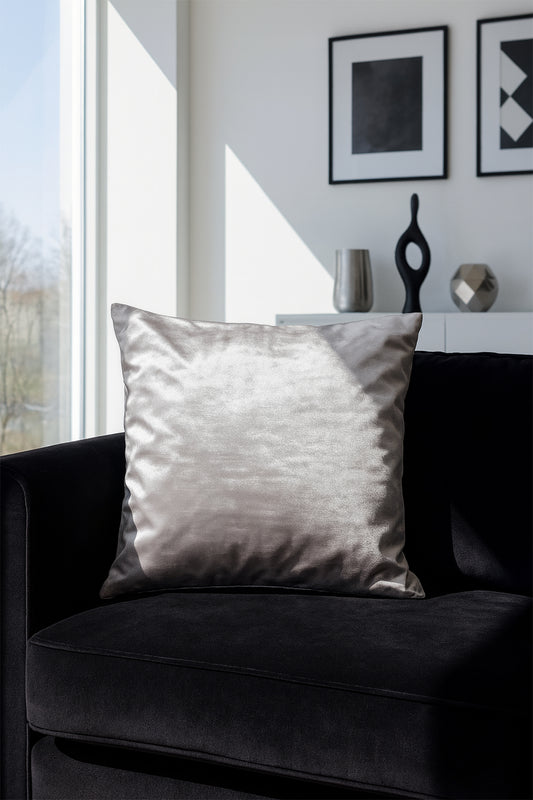 Kadife Kırlent Kılıfı Gümüş V1 40x40