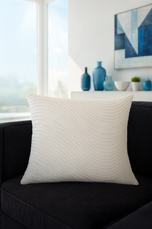 Kadife Kırlent Kılıfı Krem V1 45x55