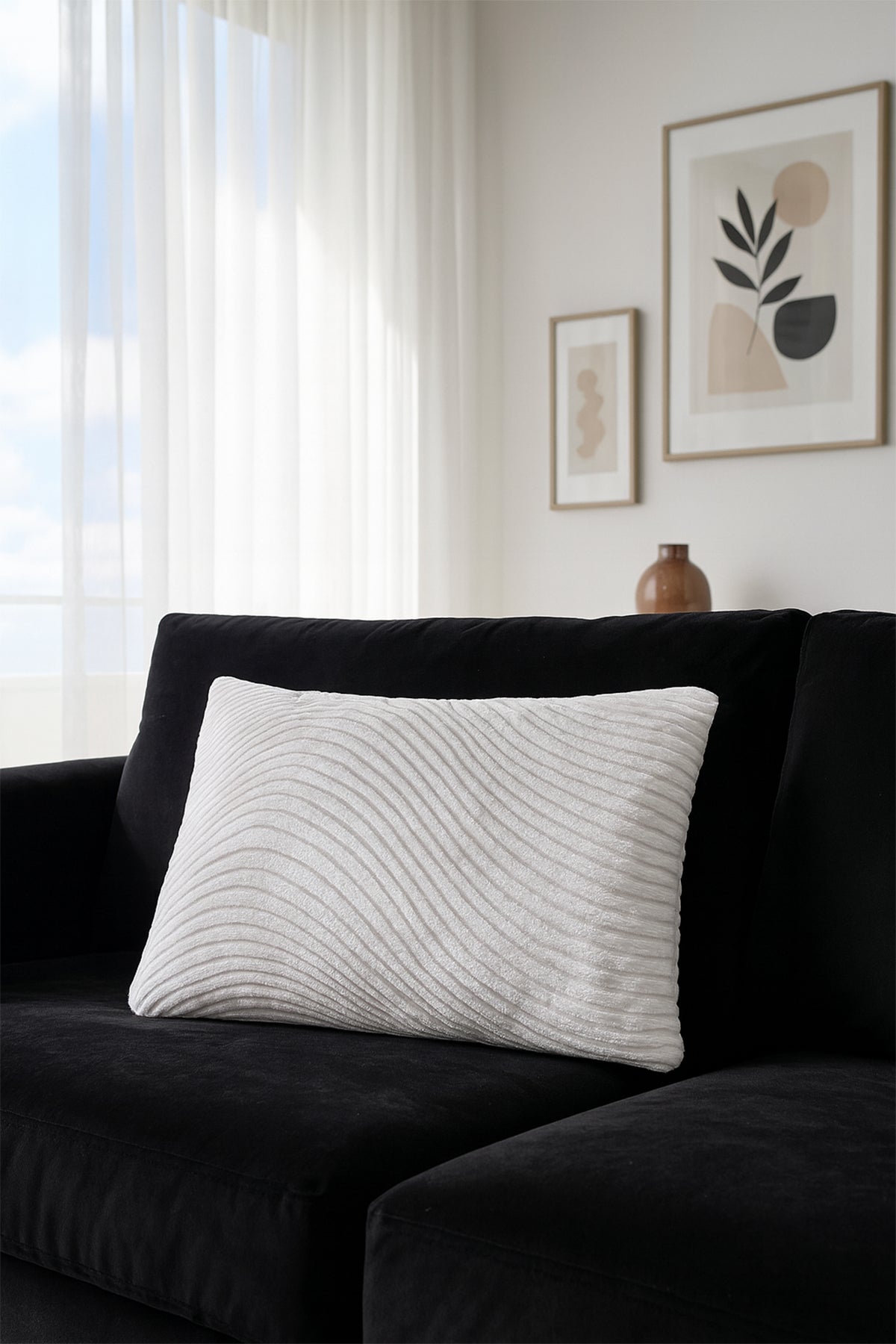 Kadife Kırlent Kılıfı Krem V2 50x40