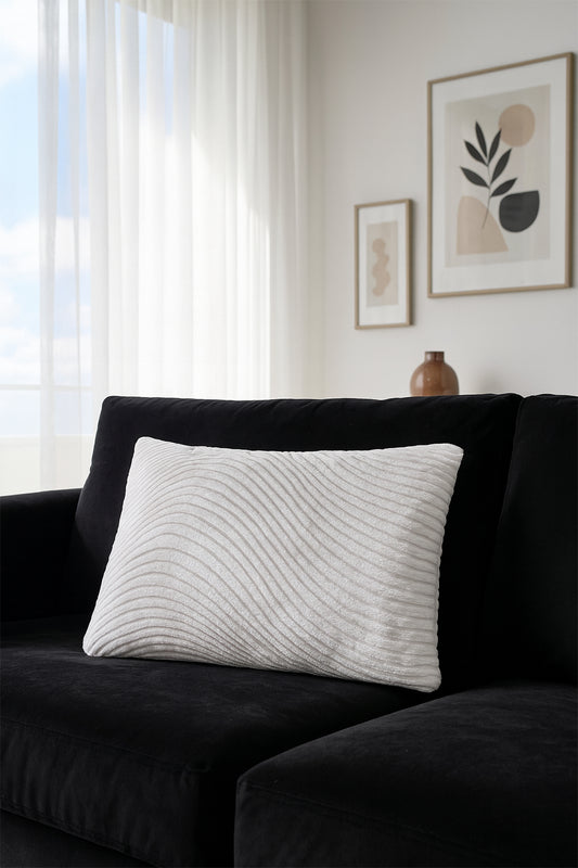 Kadife Kırlent Kılıfı Krem V2 50x40