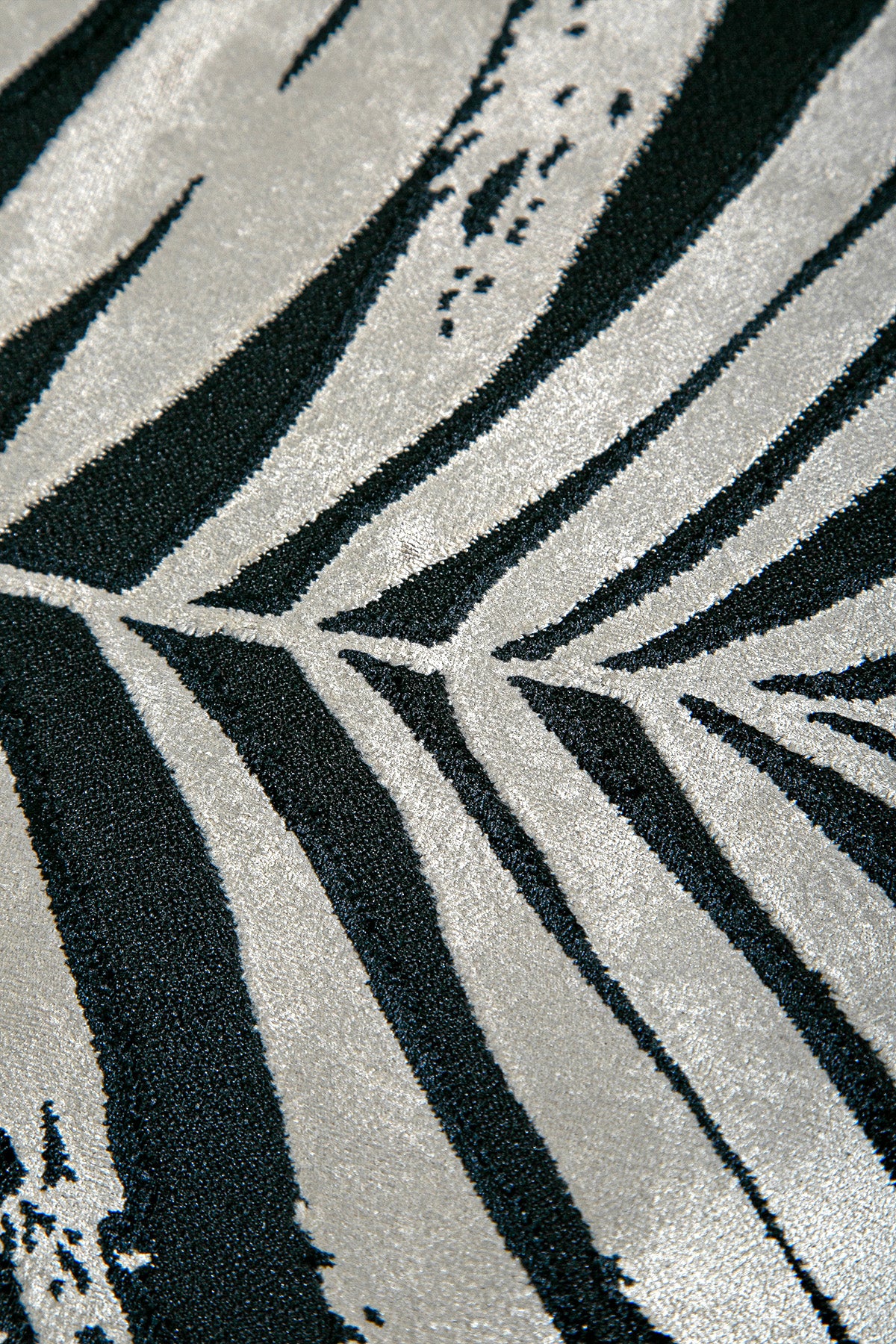 Kadife Kırlent Kılıfı Siyah Bej V1 55x65