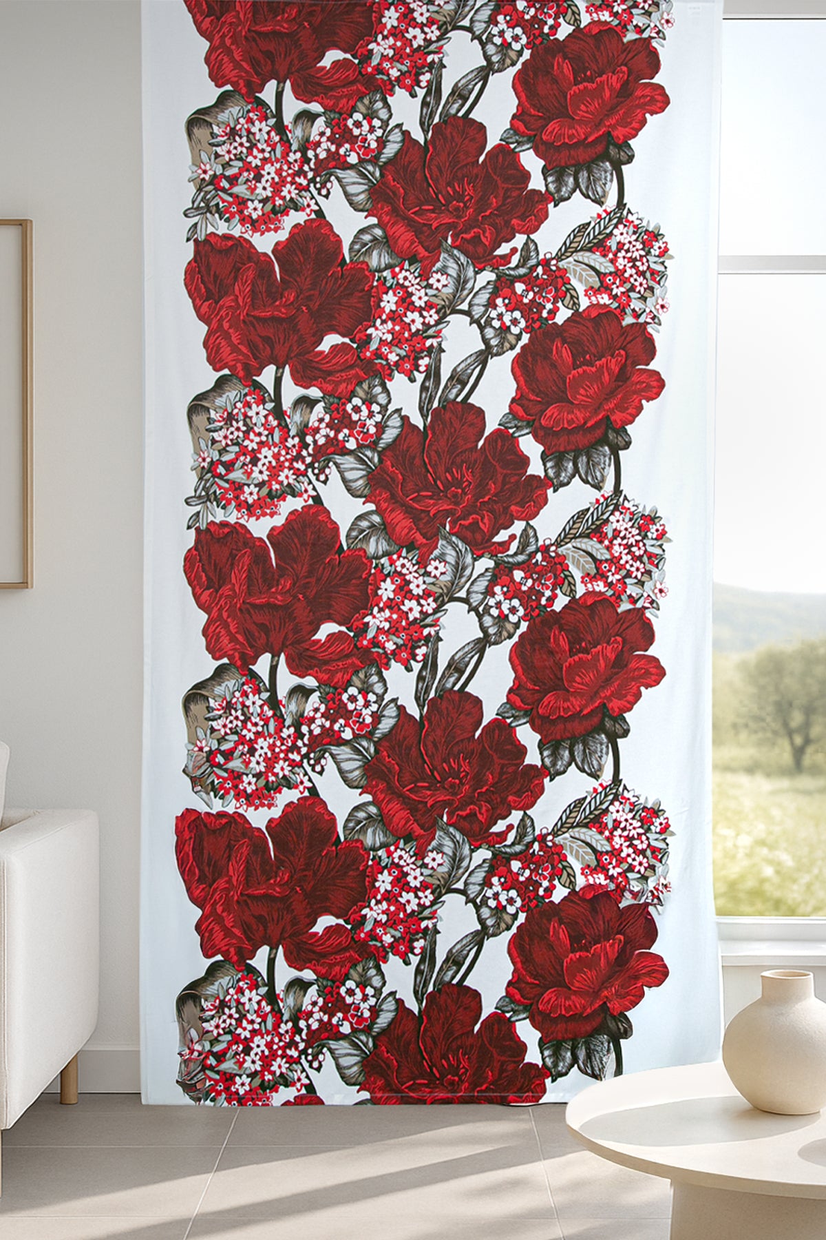 Keskiyön Fon Perde Kırmızı 140x240