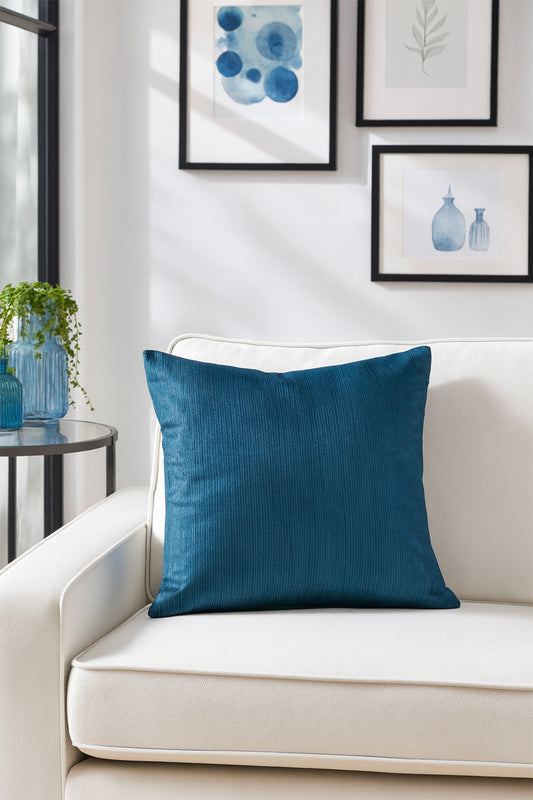 Kırçıllı Kadife Kırlent Kılıfı Lacivert 50x50