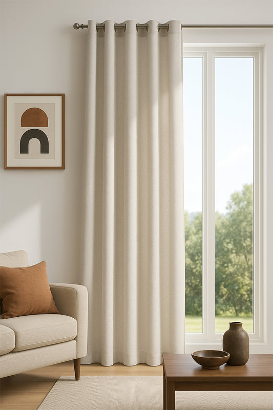 Livorno Halkalı Fon Perde Krem 140x260