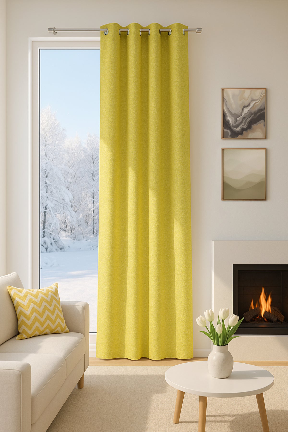 Livorno Halkalı Fon Perde Yeşil 140x260