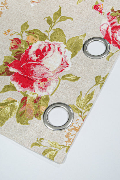 Maira Halkalı Fon Perde Güllü 140x270