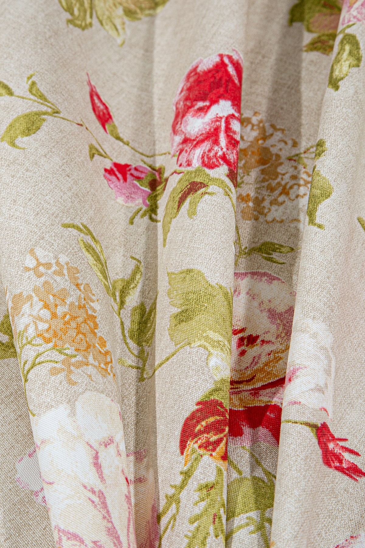 Maira Halkalı Fon Perde Güllü 140x270