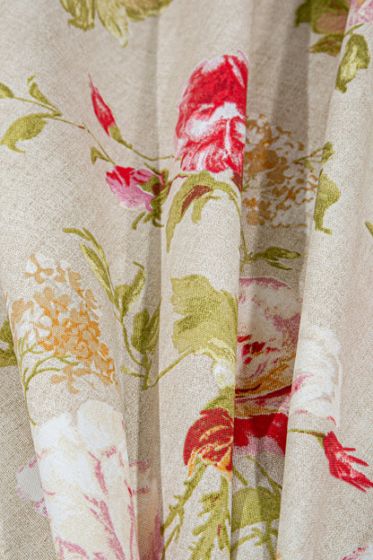 Maira Halkalı Fon Perde Güllü 140x270