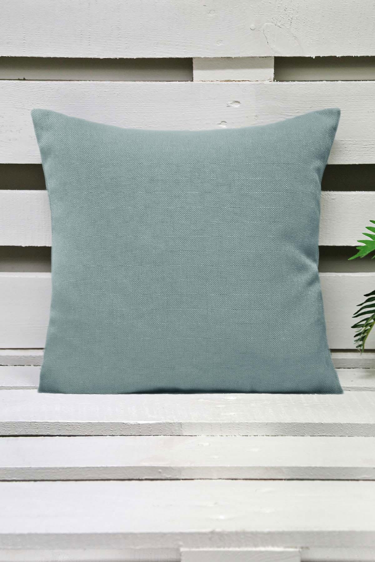 Melodie Keten Kırlent Kılıfı Bebek Mavisi 45x45 cm