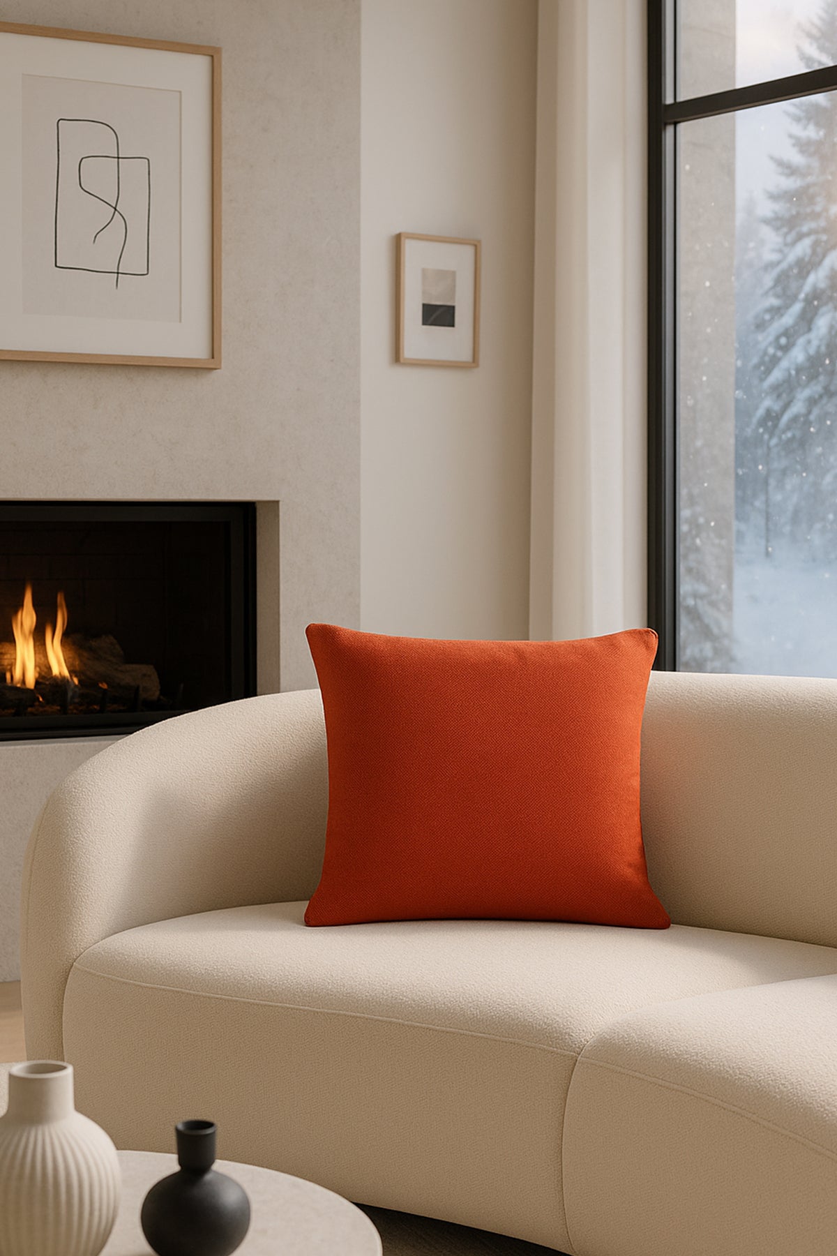 Nadia Kırlent Kılıfı Kiremit V1 50x50