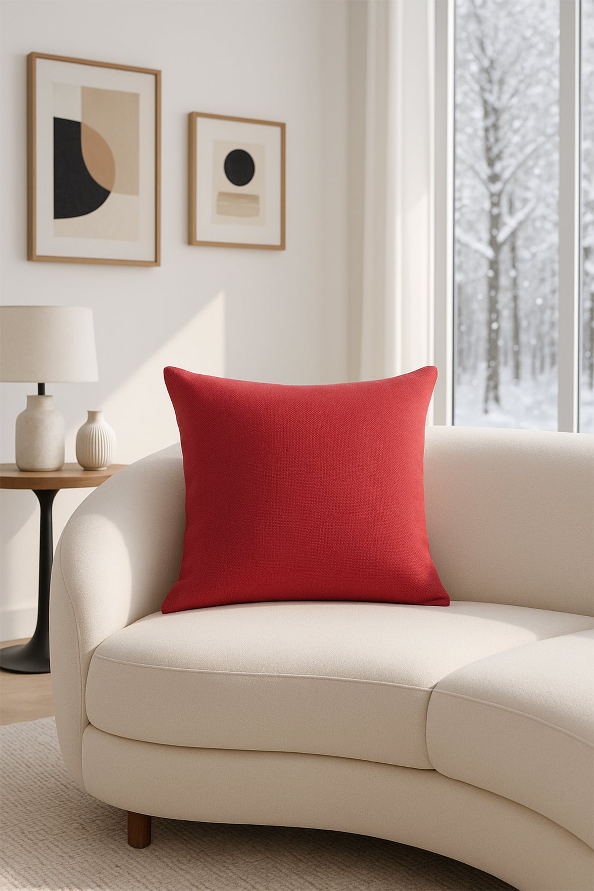 Nadia Kırlent Kılıfı Kırmızı V1 50x50