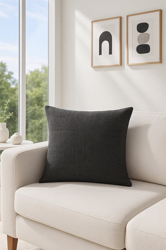 Nadia Kırlent Kılıfı Koyu Gri V1 38x38