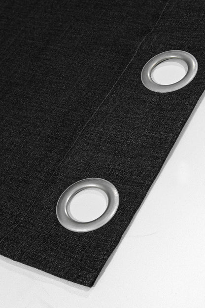 Osaka Halkalı Fon Perde Siyah 140x260