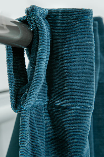 Rayna Kadife Perde Mavi 120x210