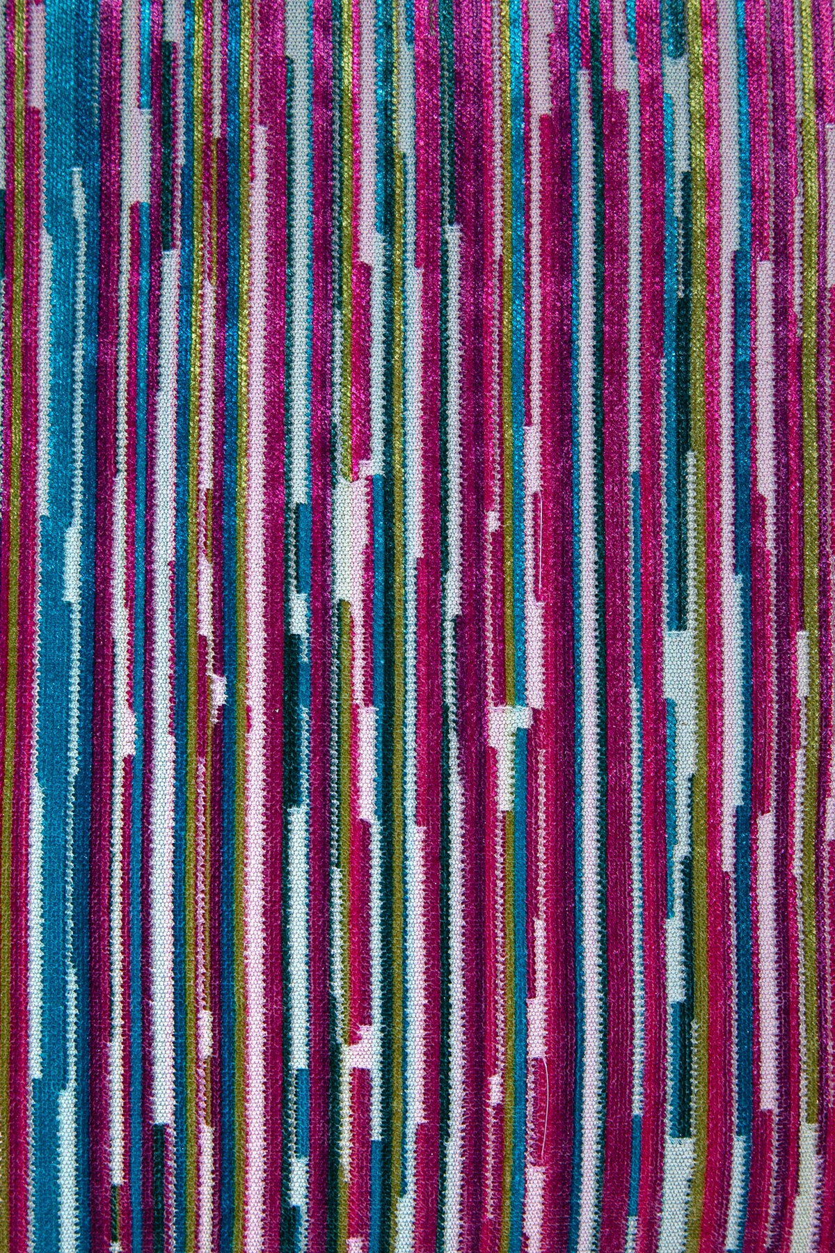 Şerit Kadife Kırlent Kılıfı Pembe 43x43
